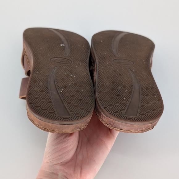 Chaco Wayfarer Slide Leather Cross-Strap Sandal | Size 9 | Toffee Brown Summer - Picture 16 of 17